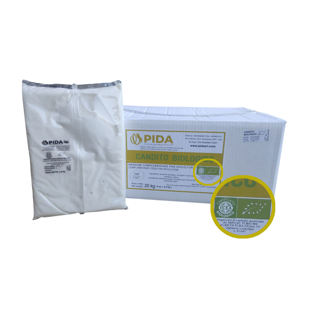 ApiCandy Bio – Candito Biologico Per Api Da 12 Kg (buste Da 1 Kg) – Mangime Complementare Naturale, Zucchero Di Barbabietola Non OGM, Per Apicoltura Hobbistica E Professionale